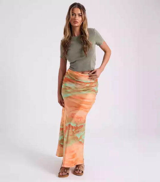 Urban Bliss Orange Tie Dye Maxirock